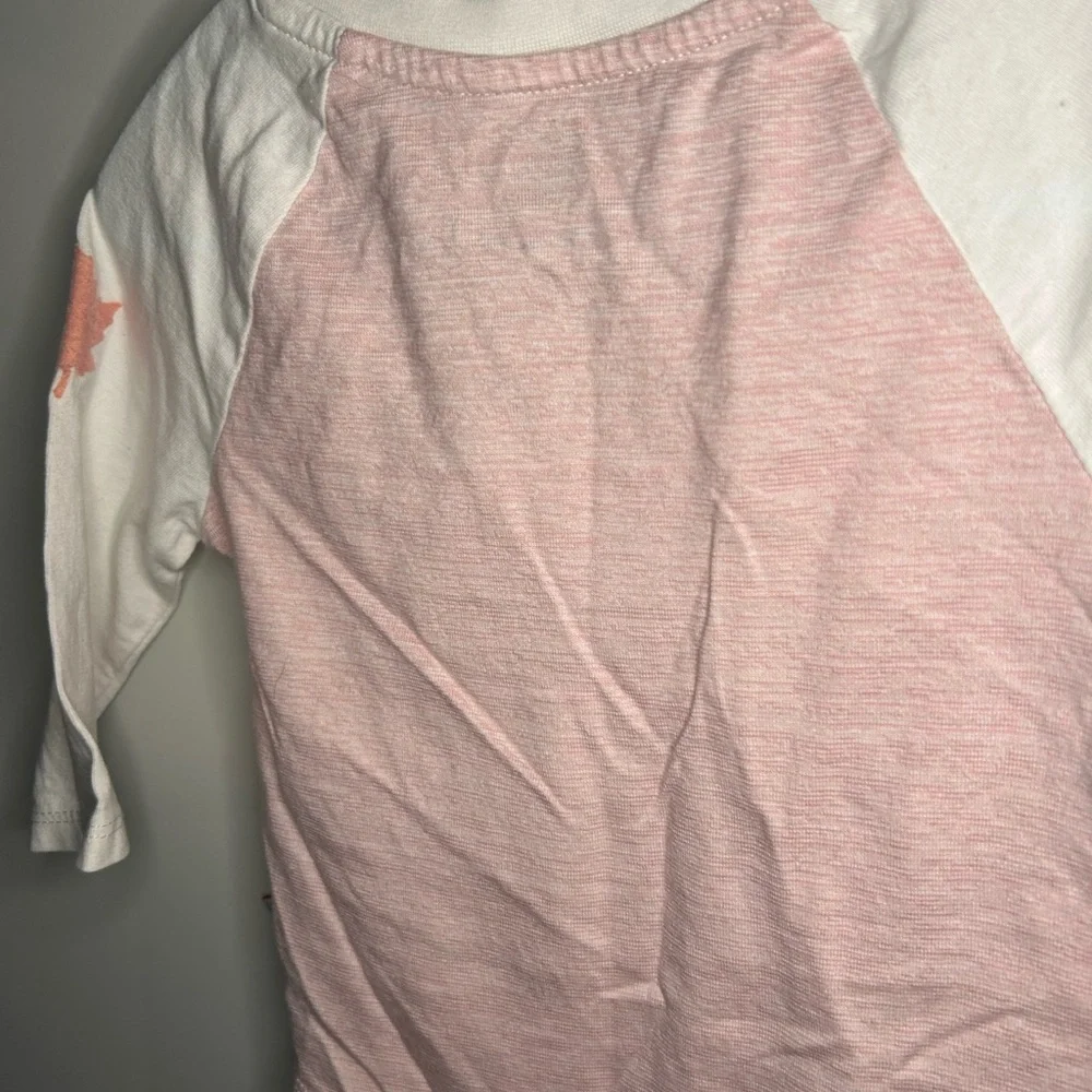 Canada Kids Long Sleeve Raglan Tee - Pink and White - Picture 7 of 9
